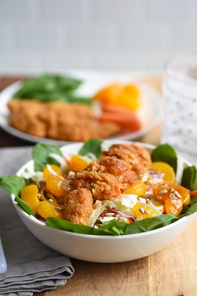 Mandarin Orange Chicken Spinach Salad