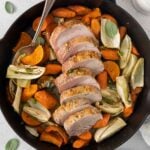 Maple Dijon Pork Roast (or Loin)with Squash, Carrots and Fennel