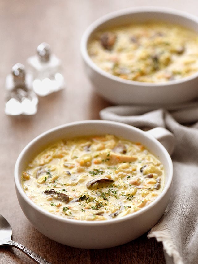 Chicken Marsala Wild Rice Soup