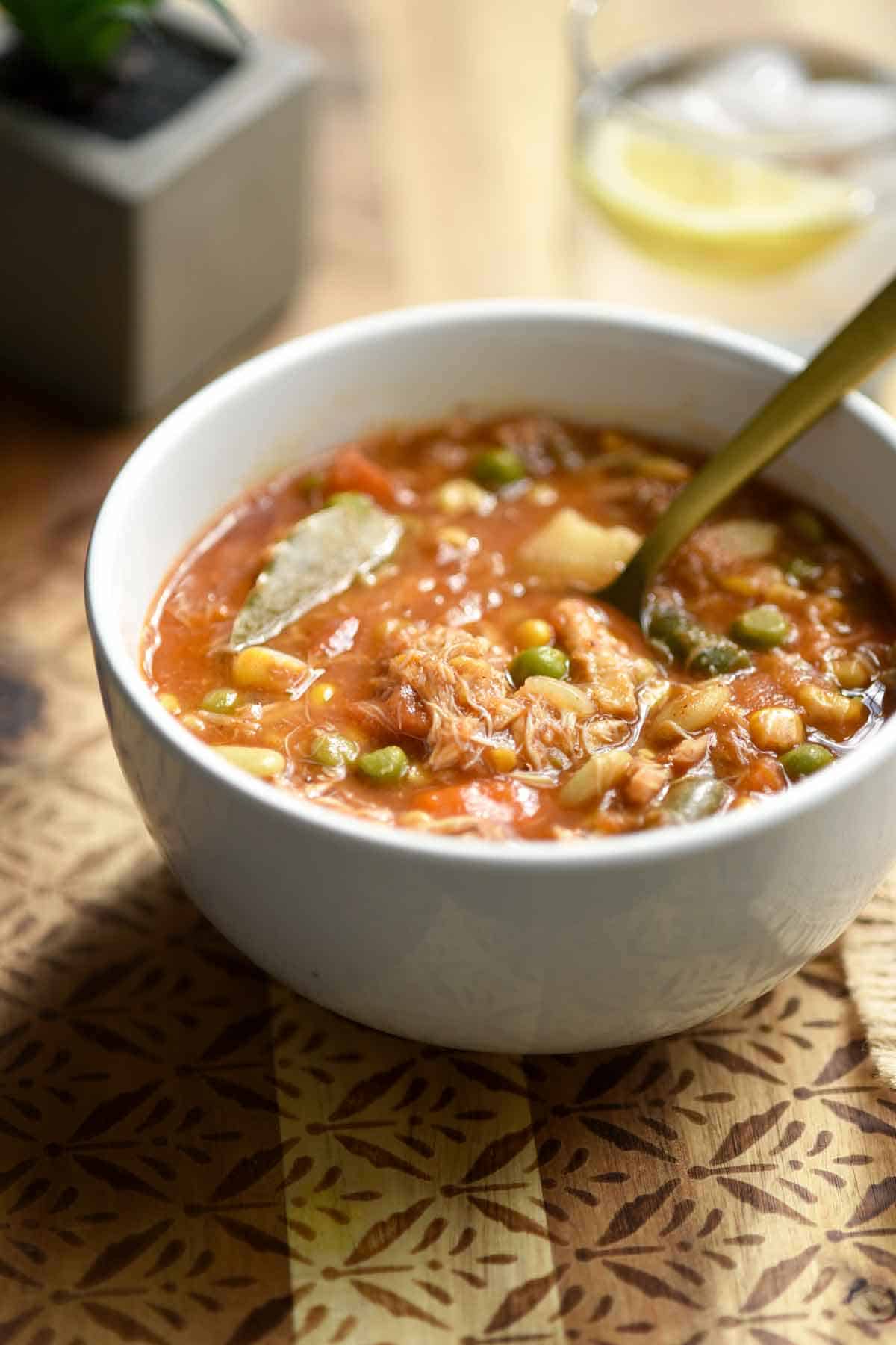 Maryland Crab Soup with Mixed Veggies, Potatoes and Lima Beans