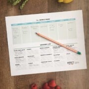 Printable Meal Planner with Grocery List