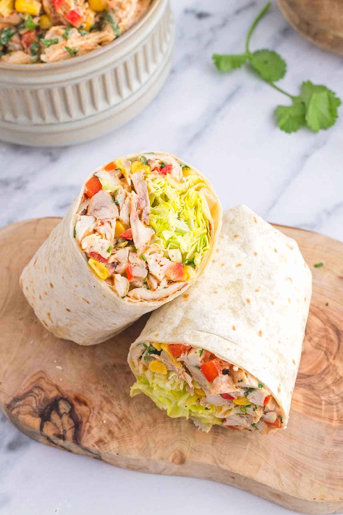 Mexican Chicken Salad Wrap