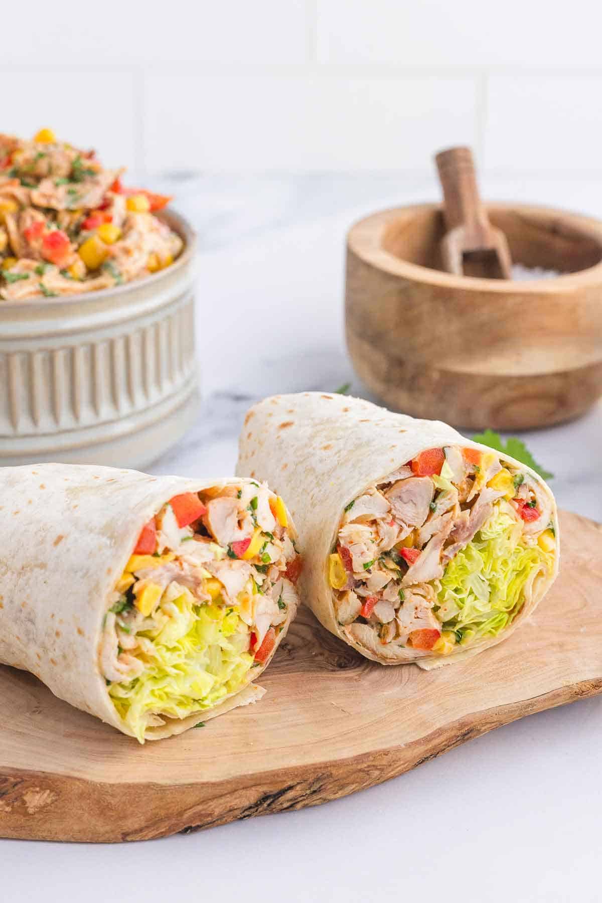 Mexican Chicken Salad Wraps
