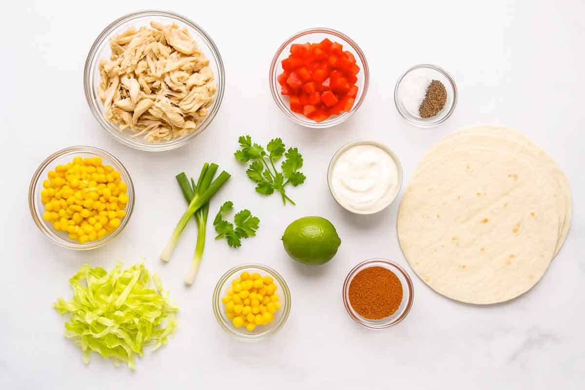 Mexican Chicken Salad Wrap Ingredients