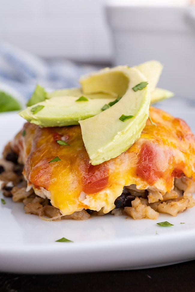 Chicken Tortila Casserole with Avocado