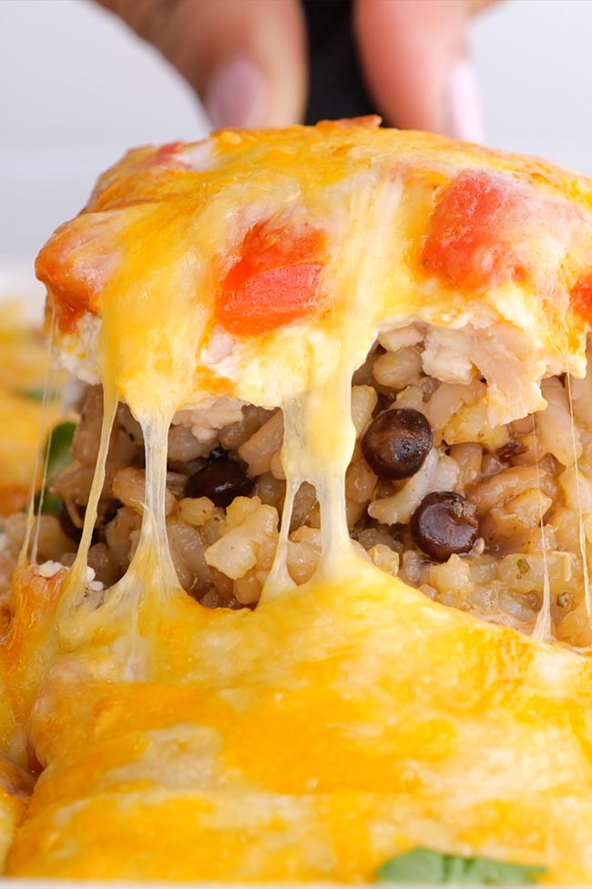 Layered Chicken Tortilla Casserole