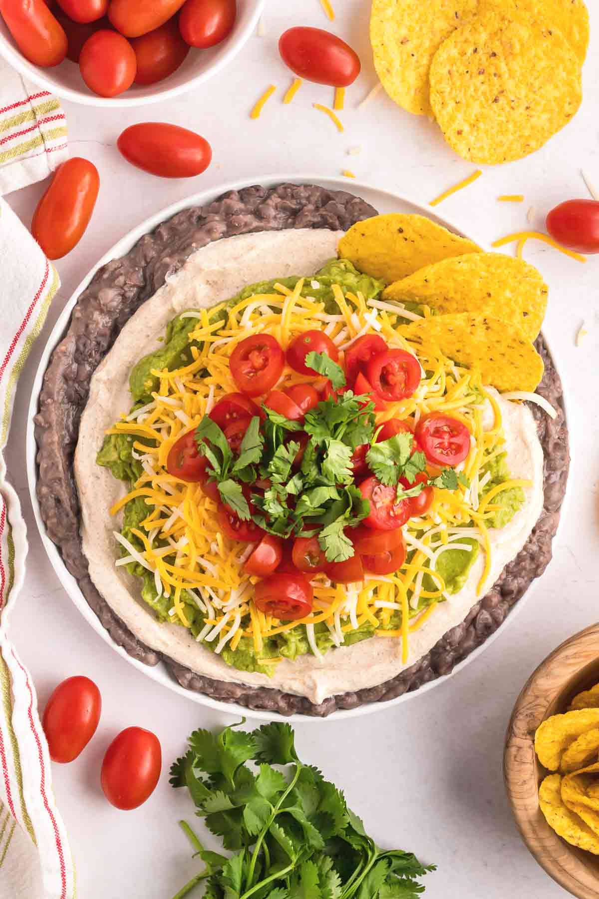 Mexican Layer Dip with Refried Beans