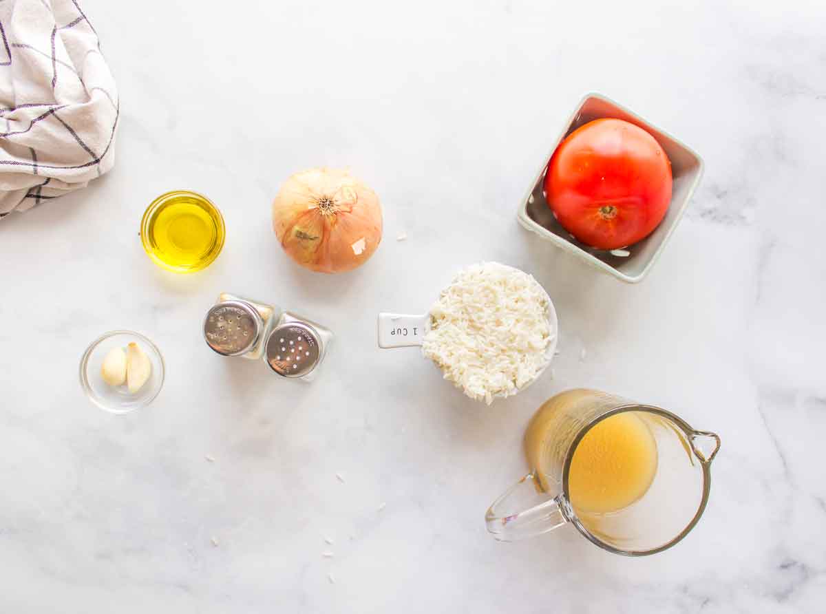 Homemade Mexican Rice Ingredients
