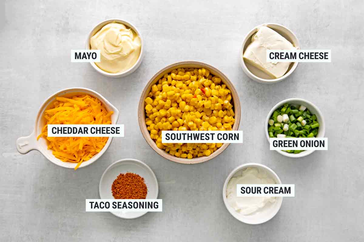 Southwest Street Corn Dip Ingredients
