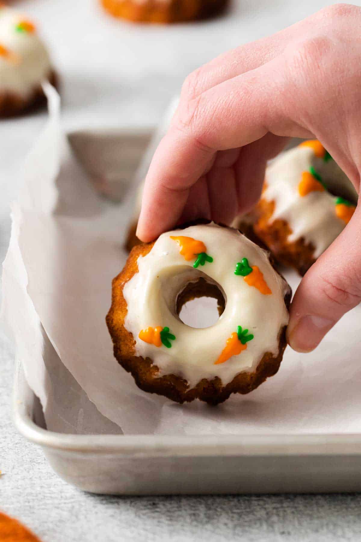 Mini Carrot-Pineapple Bundt Cakes