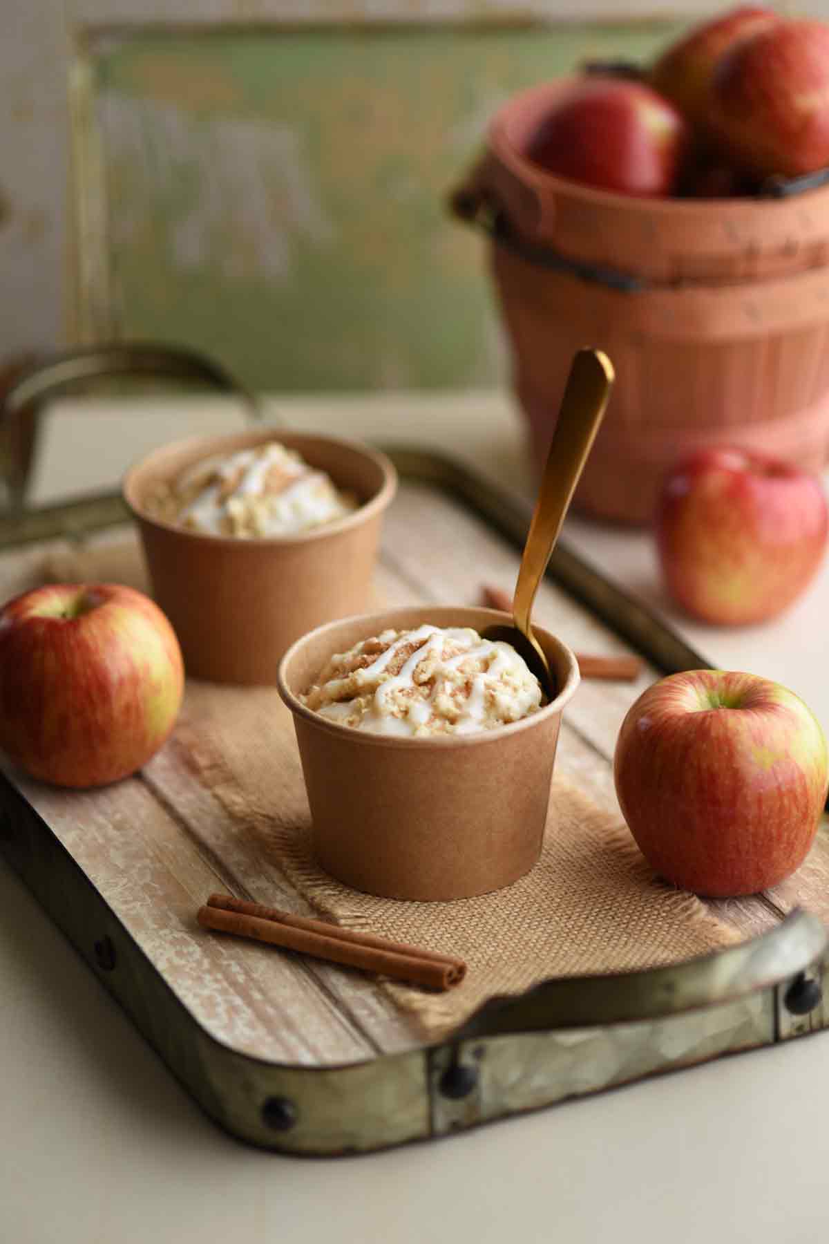 Apple Cinnamon Minute Muffin with Icing