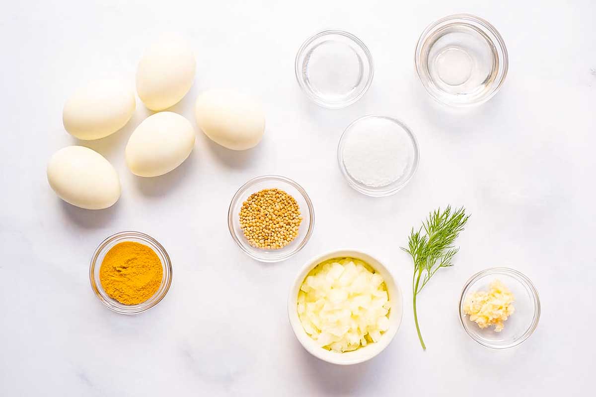 Mustard Pickled Eggs Ingredients