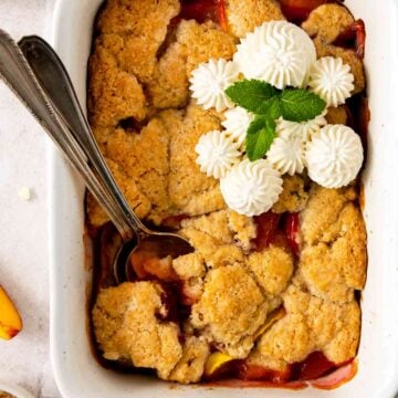 No-Peel Peach Cobbler