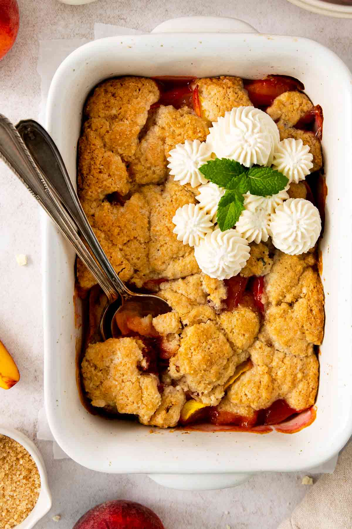 No-Peel Peach Cobbler