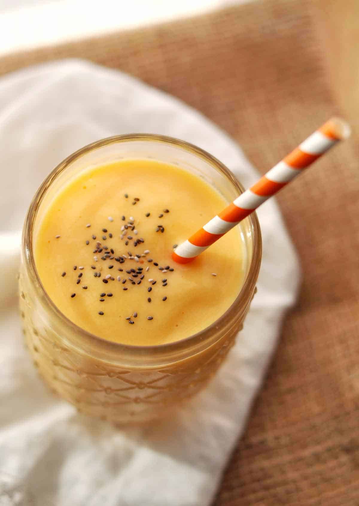 Orange Creamsicle Smoothie with Chia Seeds