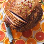 Carved Orange Marmalade Glazed Ham