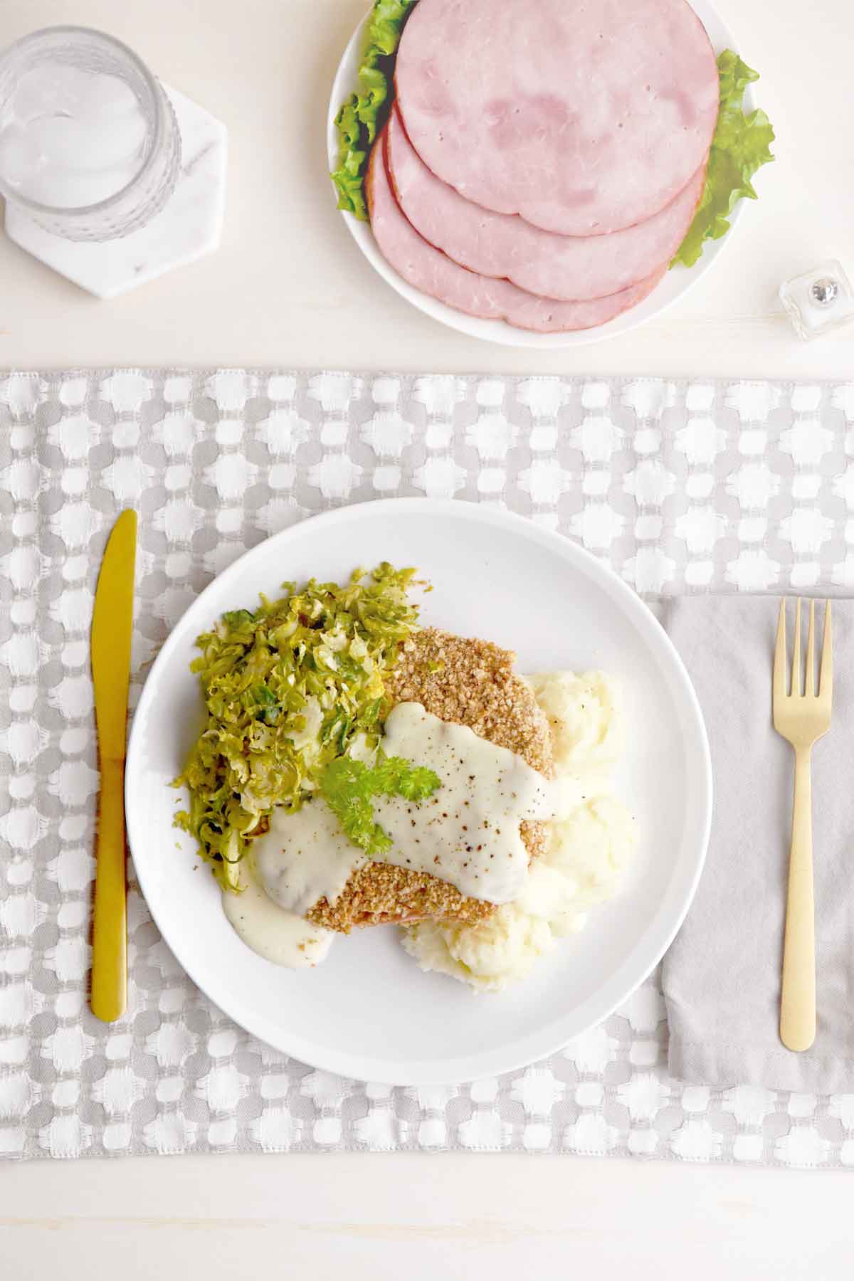 Oven-fried Ham