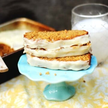 Peaches and Cream Carrot Bread with Cream Cheese Icing