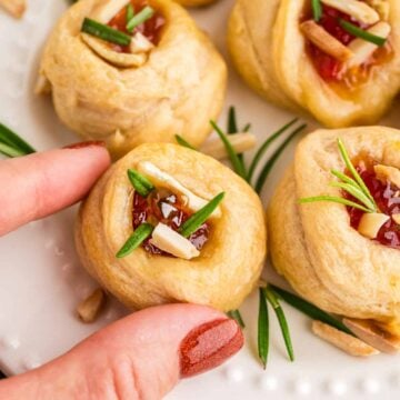 Baked Brie Knots with Pepper Jelly