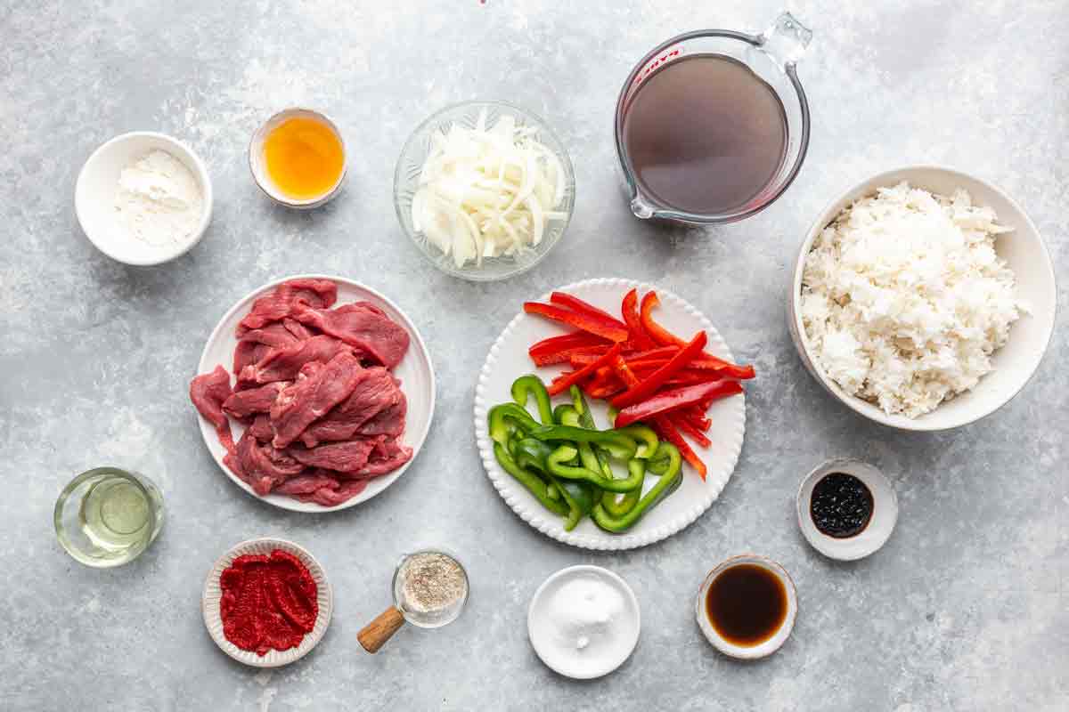 Pepper Streak Rice Bowl Ingredients