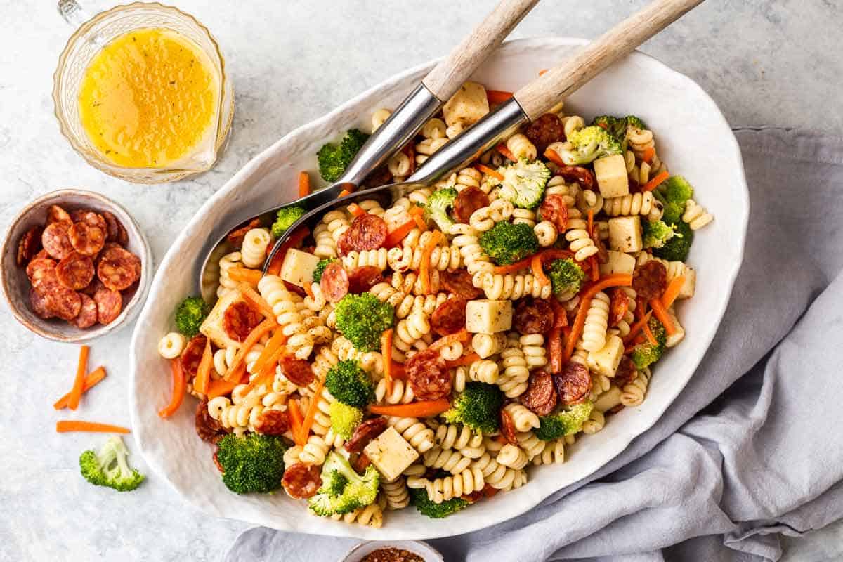 Italian Mini Pepperoni Cheese Broccoli Pasta Salad