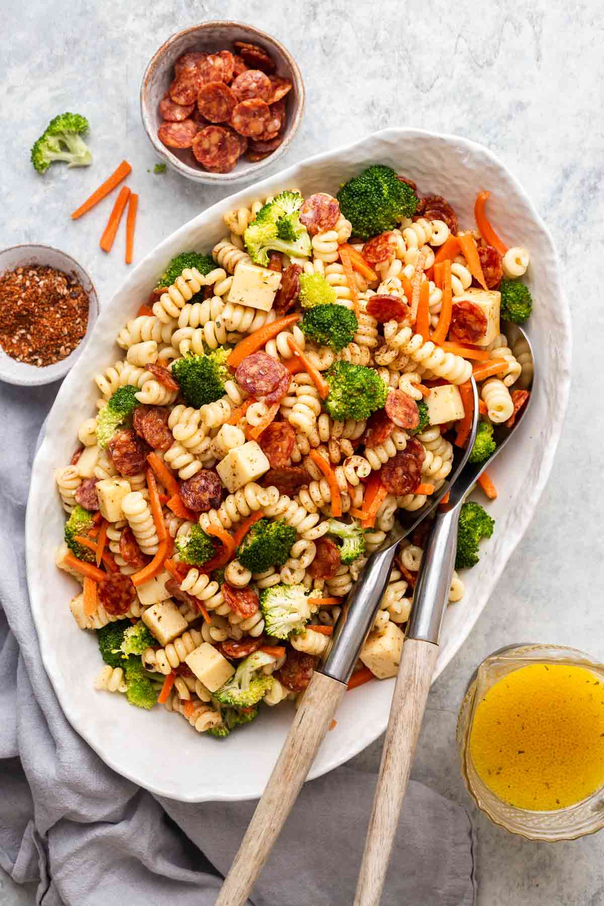 Pepperoni Cheese Broccoli Rotini Pasta Salad