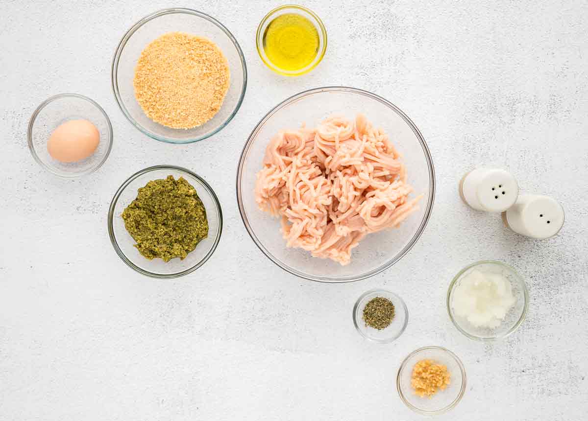 Pesto Chicken Meatballs Ingredients
