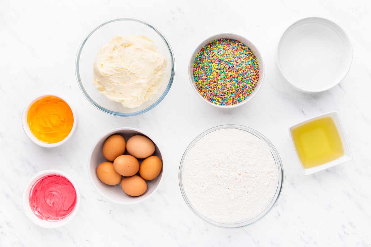 Simple Piñata Cake Ingredients