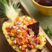 Pineapple Salsa with Blue Chips