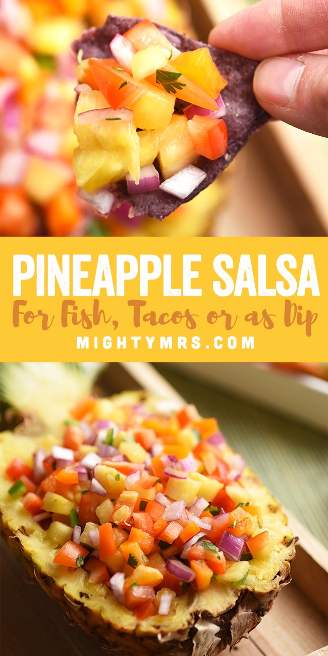 Pineapple Salsa for fish, tacos, or dip