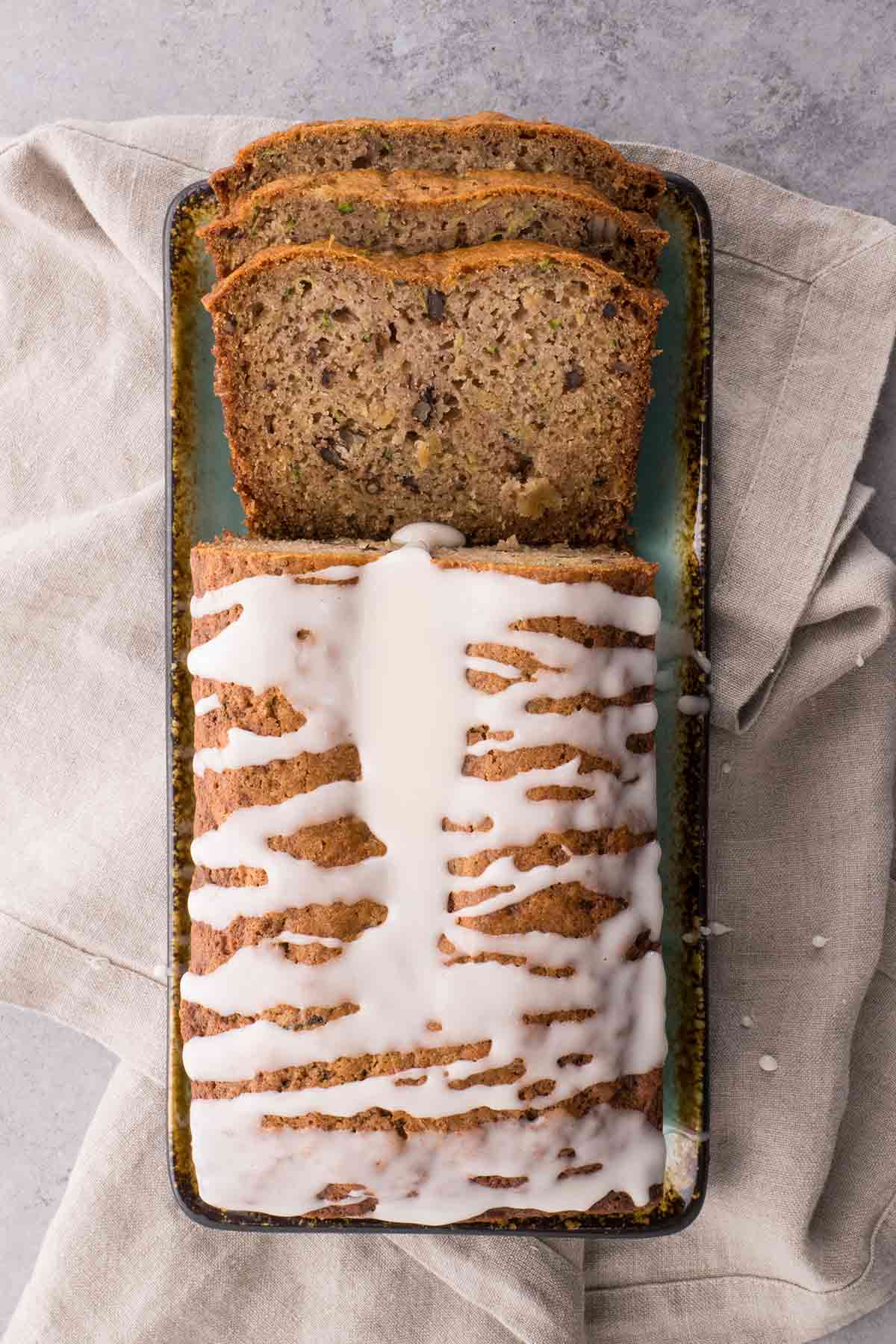Pineapple Zucchini Bread with Icing
