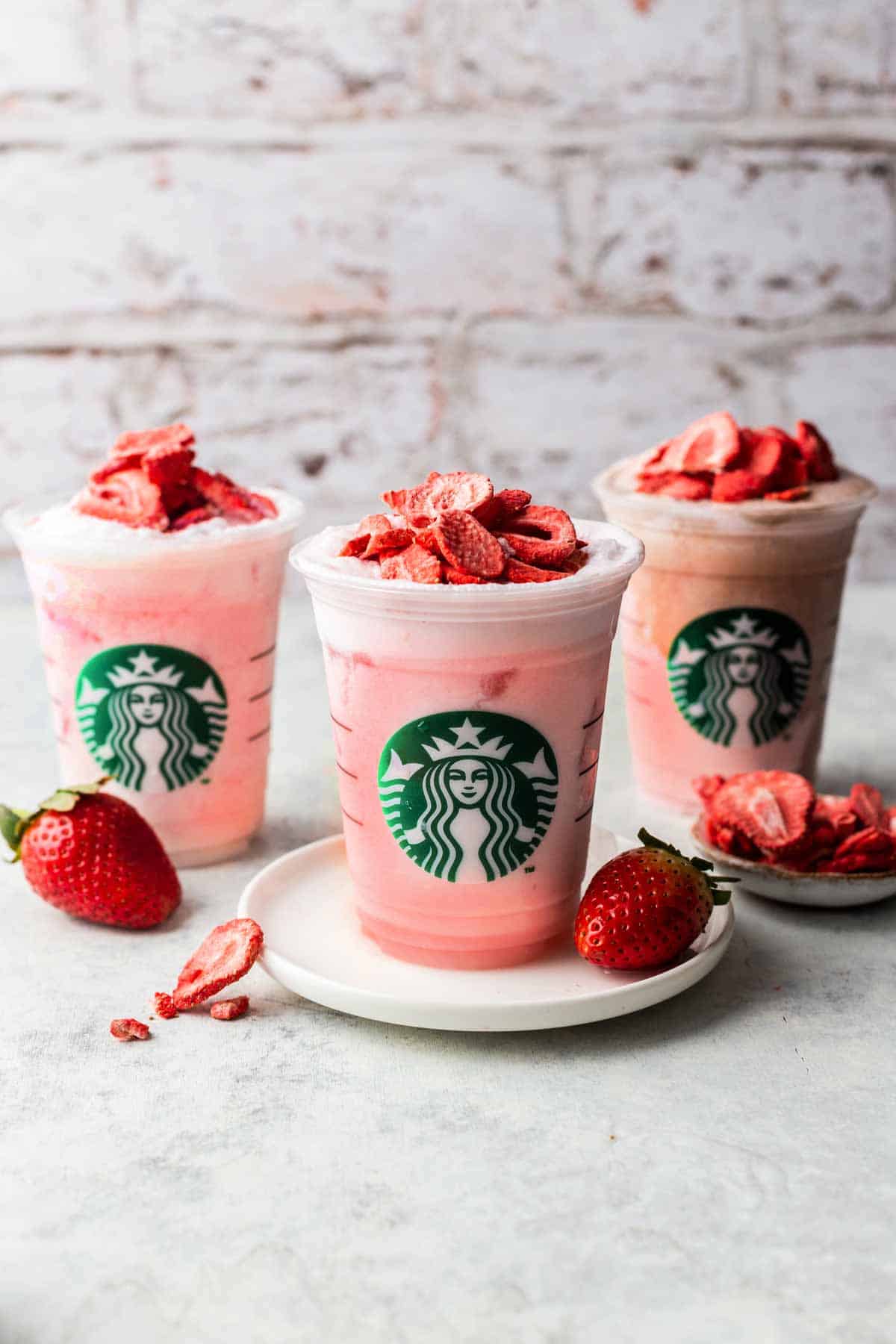 Pink Drink Variations with Cold Foam