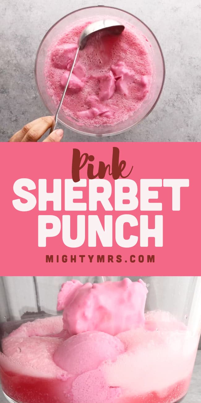 Pink Sherbet Punch for Baby Shower