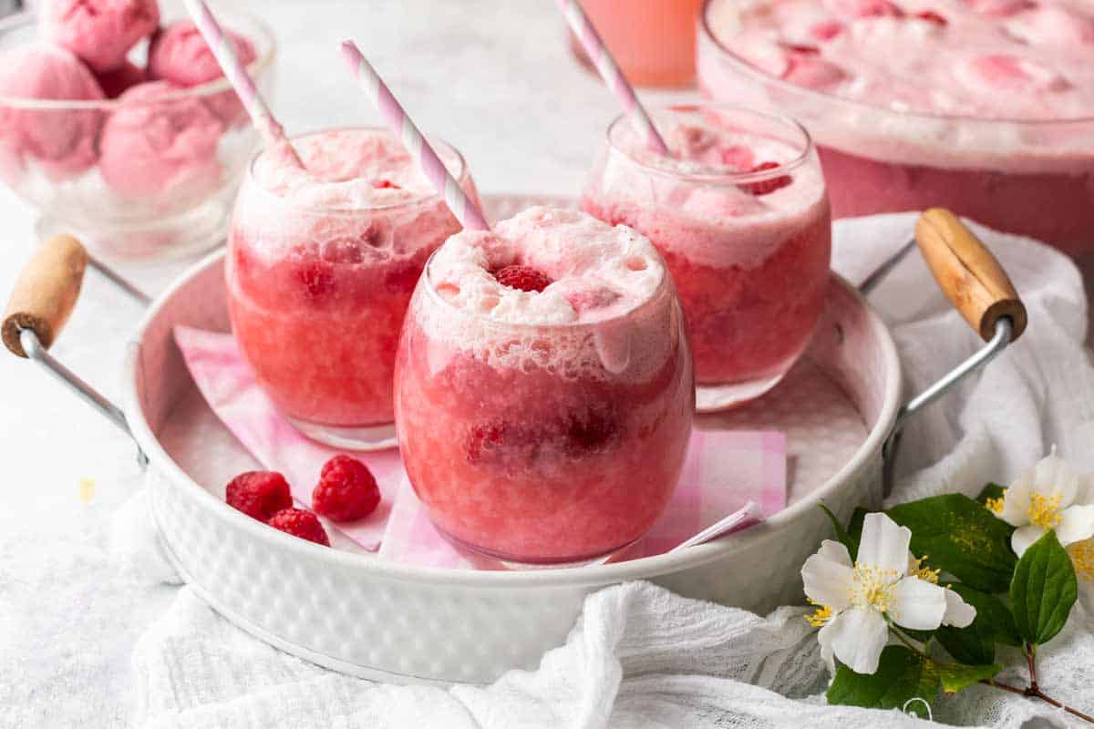 Raspberry Pink Sherbet Punch