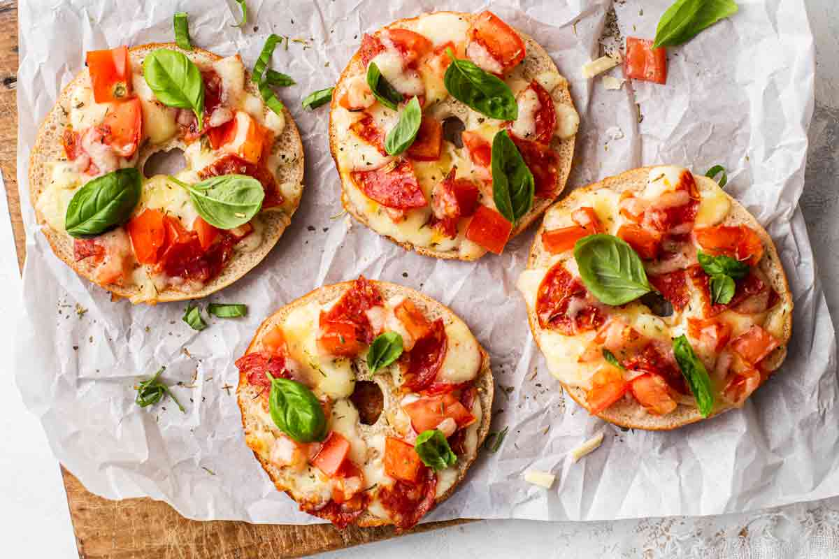 Oven-Baked Homemade Pizza Bagels