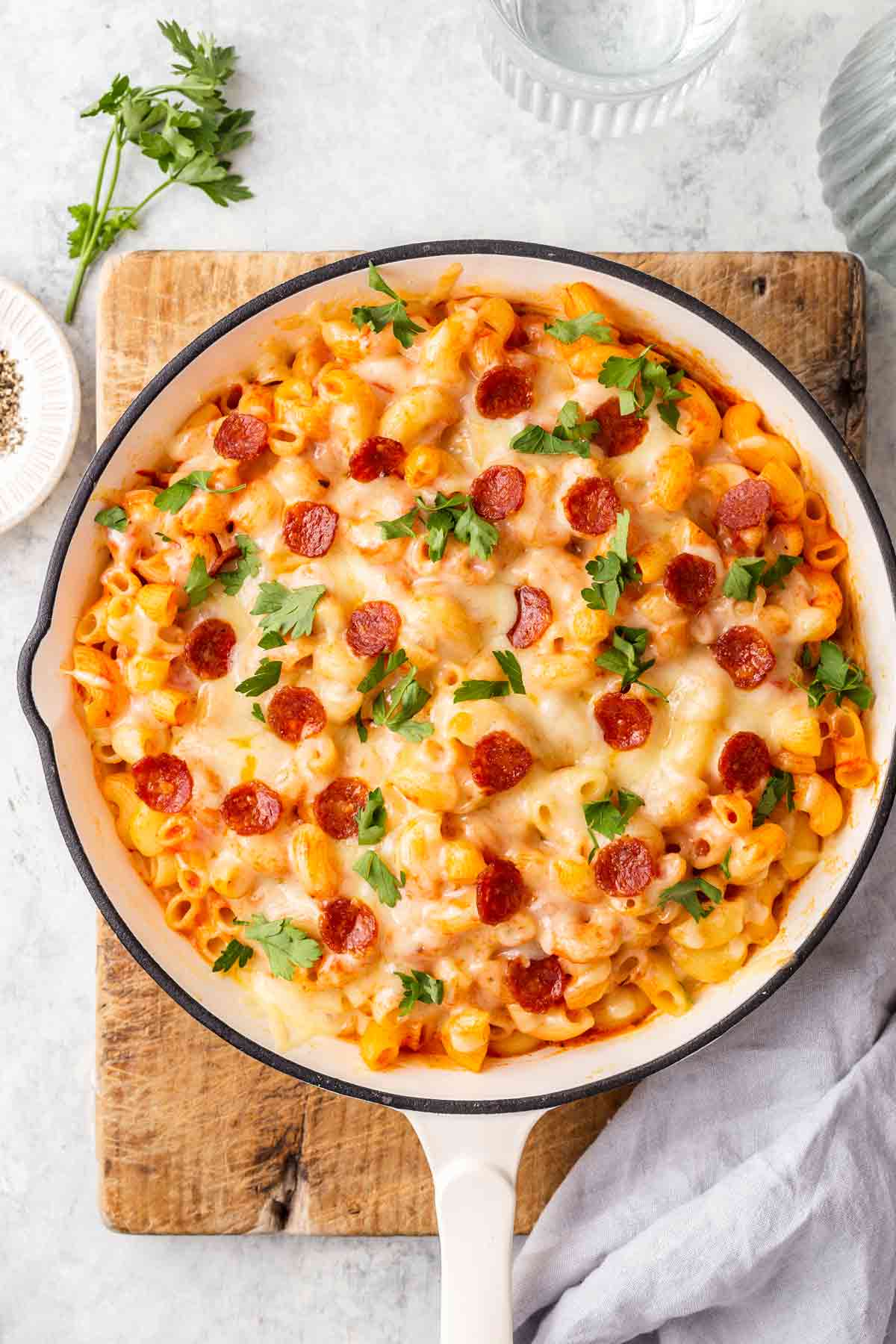 Pizza Macaroni and Cheese Casserole