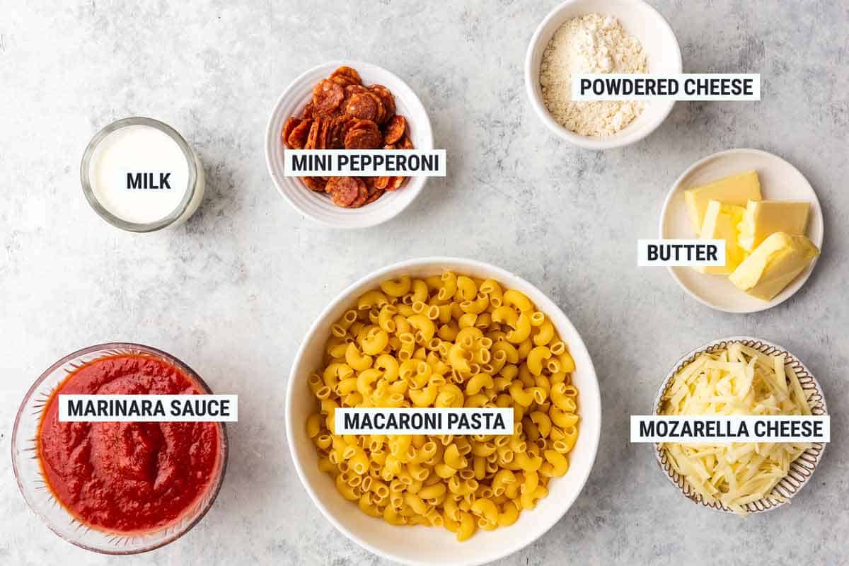 Pizza Mac and Cheese Ingredients