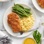 Pretzel-Crusted Pork Chops with Maple Mustard Dip