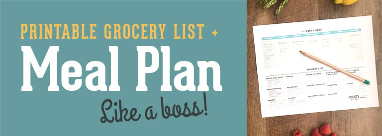 Printable Meal Planner and Grocery List