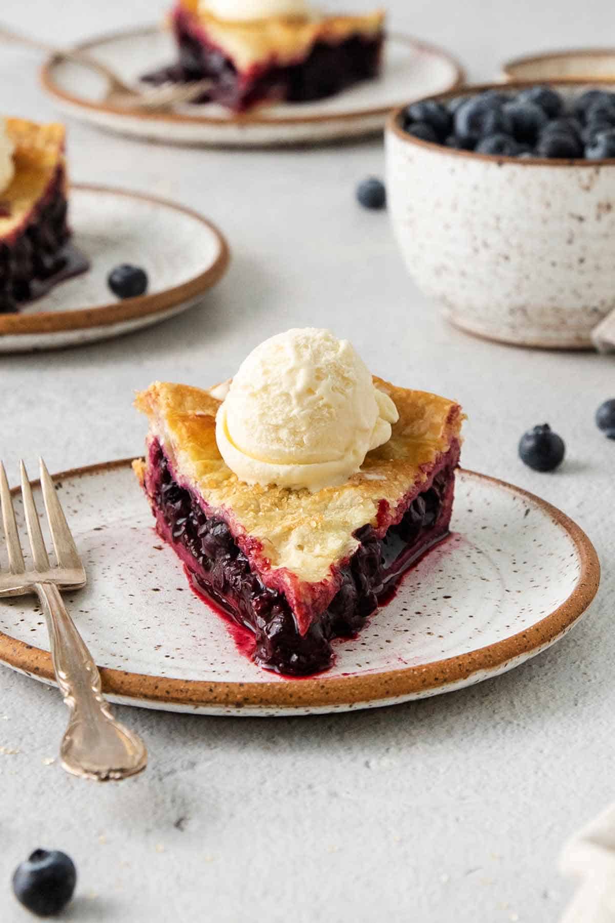 Easy Blueberry Pie made with puff pastry dough