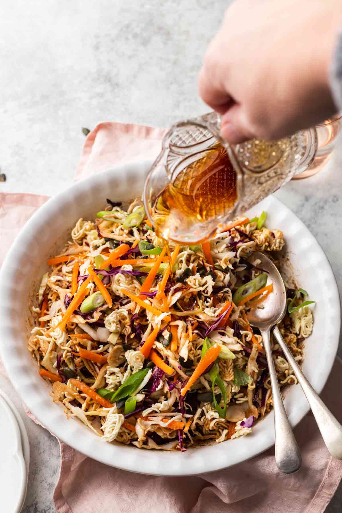 Ramen Noodle Salad with Cabbage