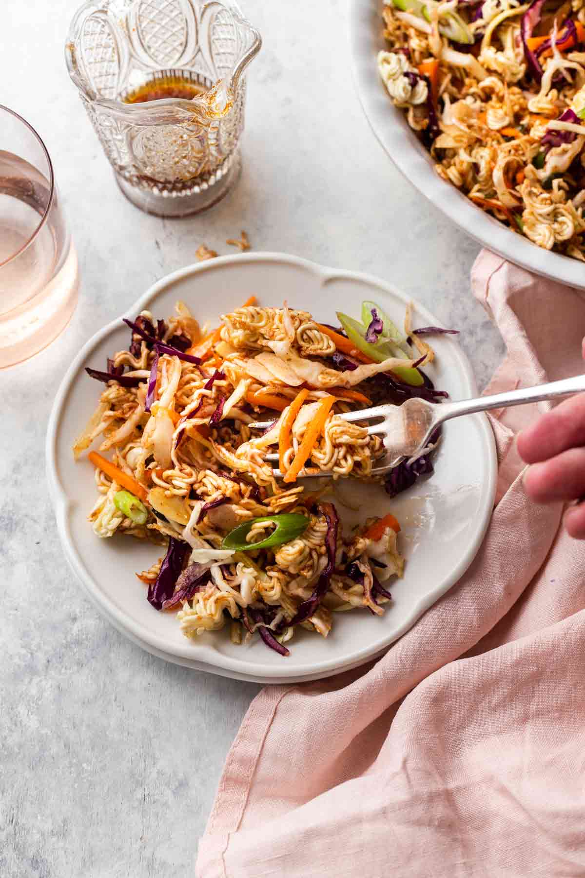 Ramen Noodle Salad with Cabbage