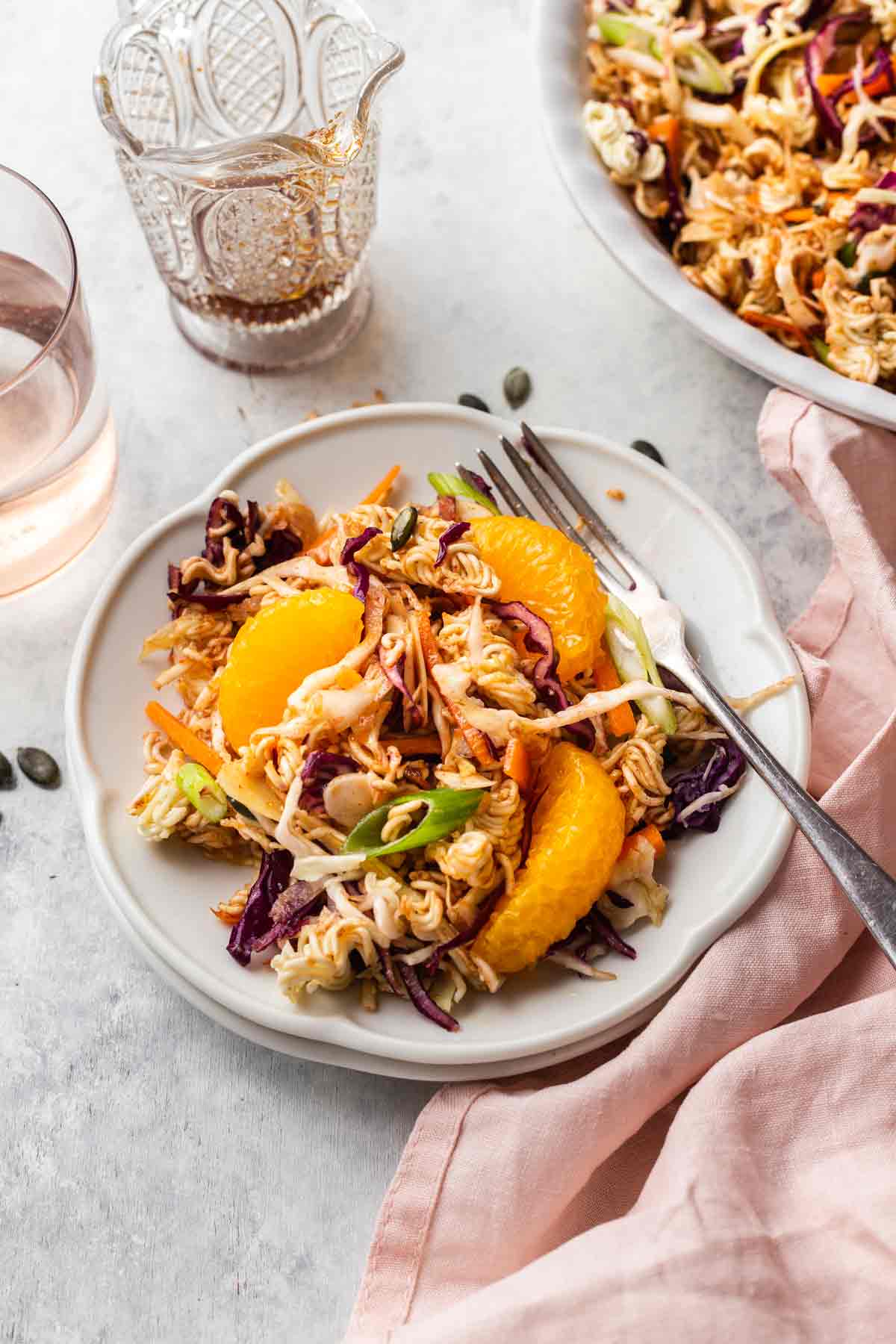 Ramen Noodle Salad with Mandarin Oranges