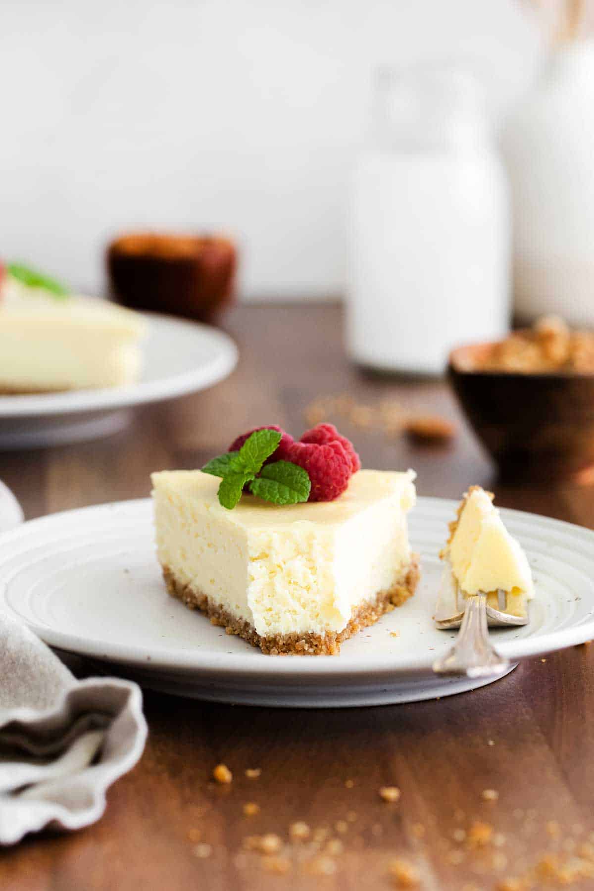 Bite of Ricotta Mascarpone Cheesecake