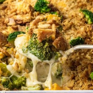 Broccoli Cheese Casserole with Ritz Crackers