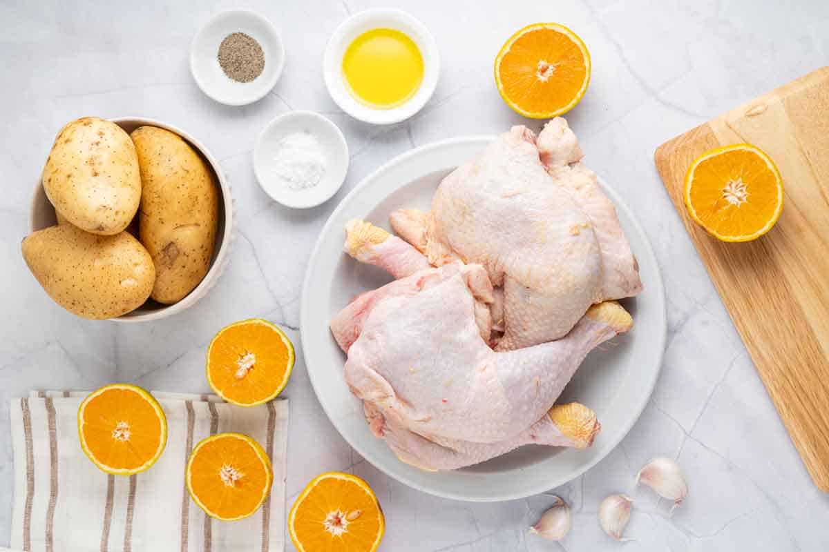 Roast Orange Chicken and Potatoes Ingredients