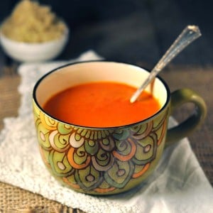 Spicy Coconut Roasted Red Pepper Soup