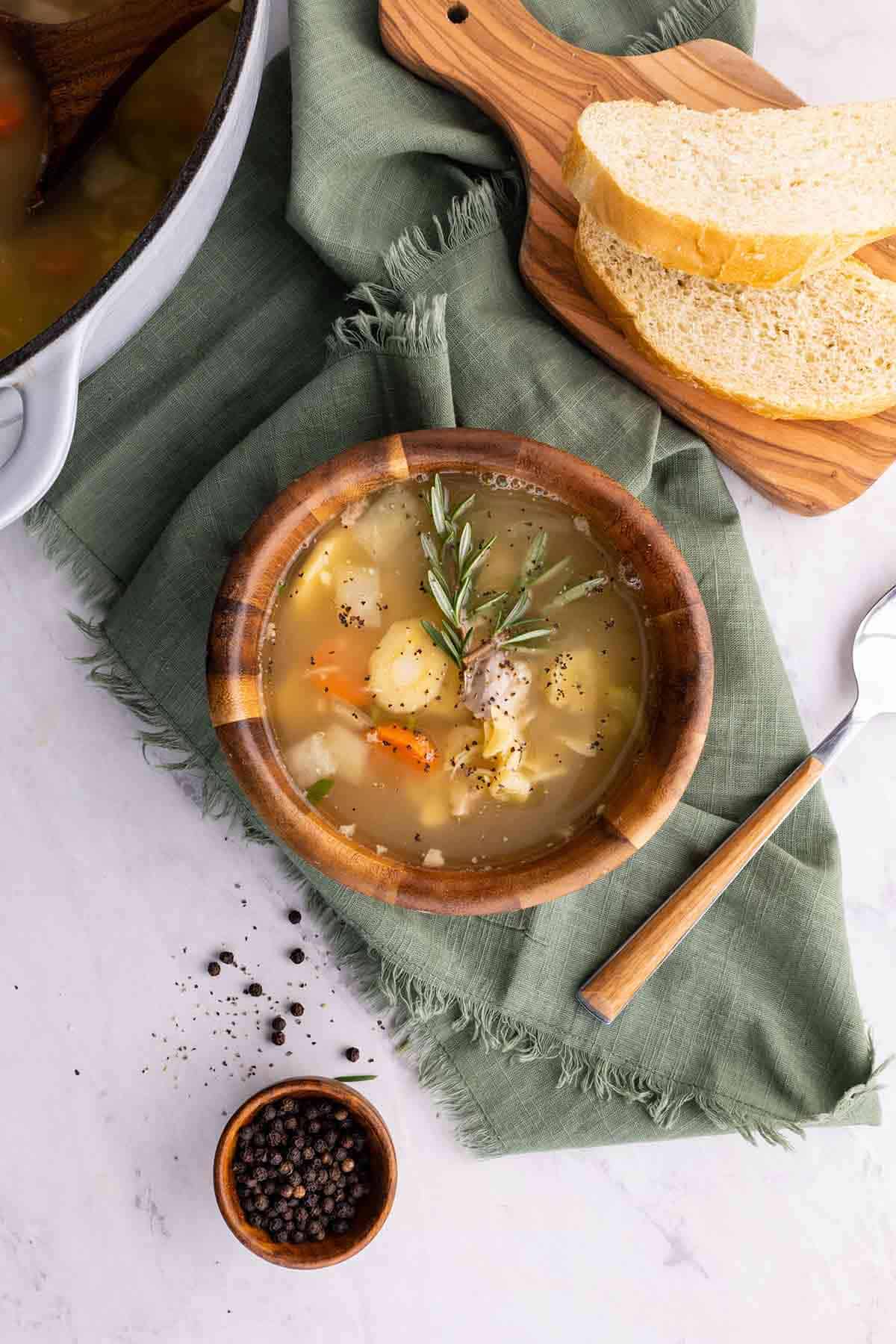 Chicken Noodle Soup made with Rotisserie Chicken