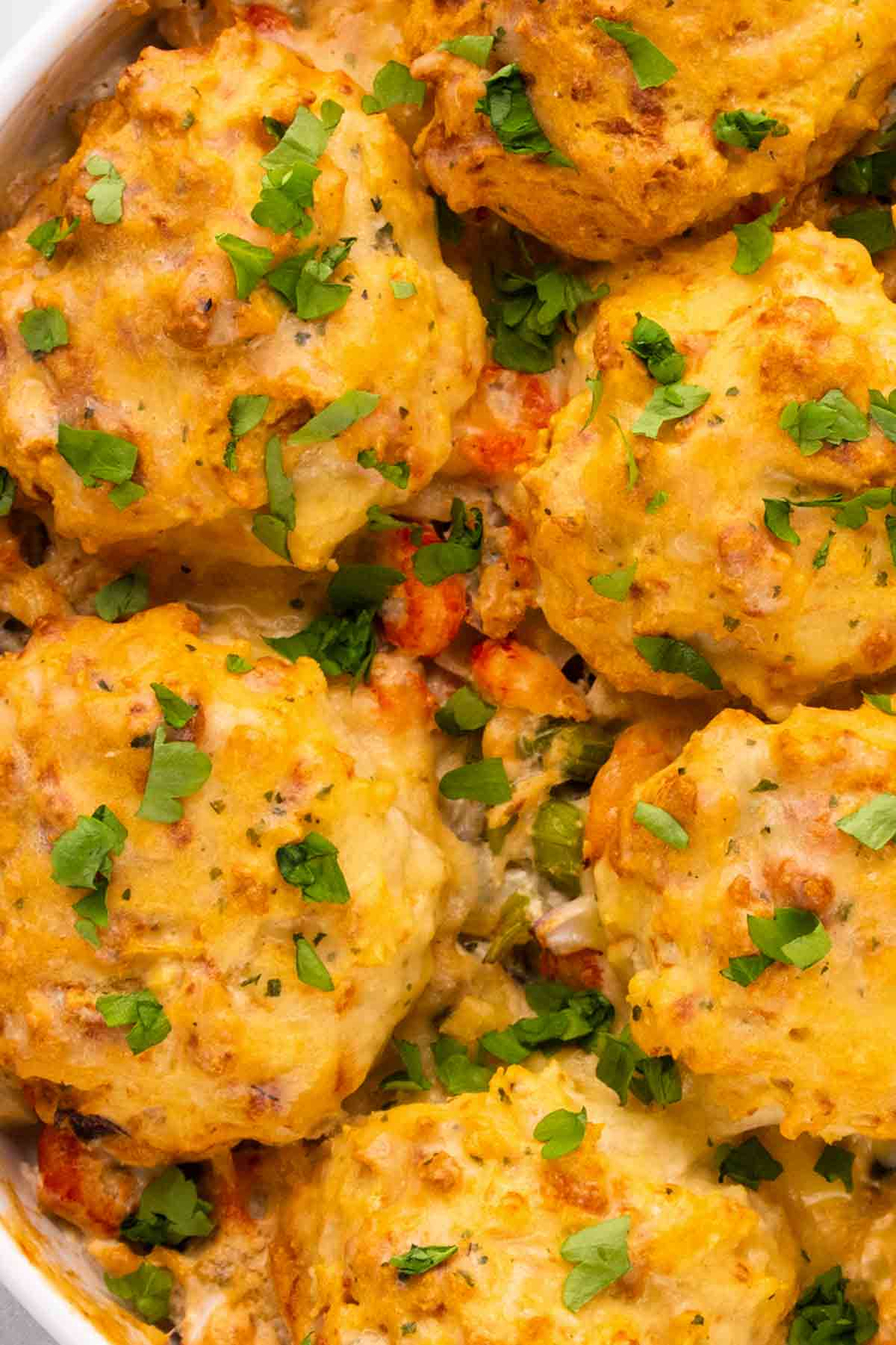 Simple Seafood Casserole Recipe with Biscuit Topping