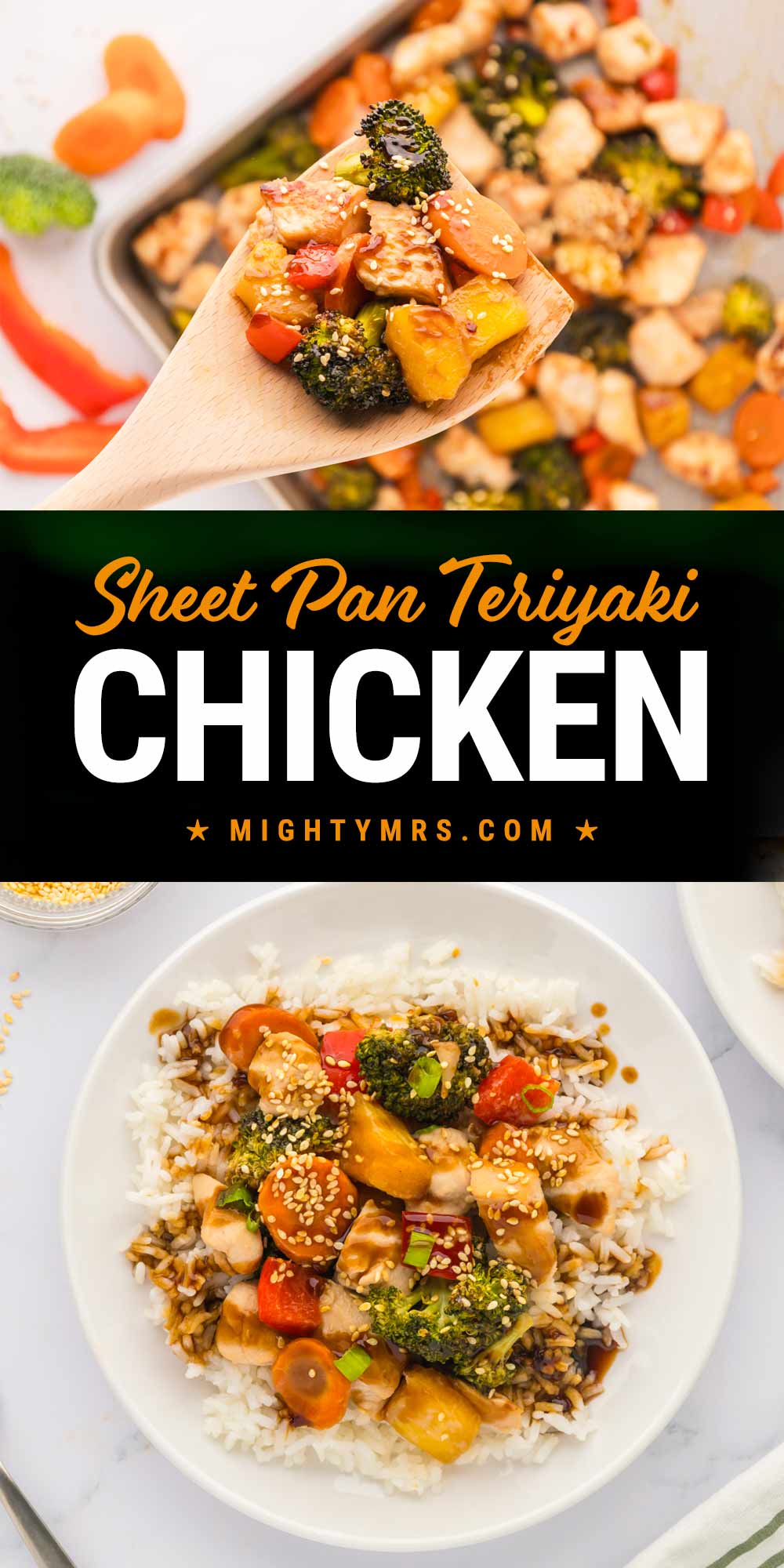 Sheet Pan Teriyaki Chicken - Mighty Mrs